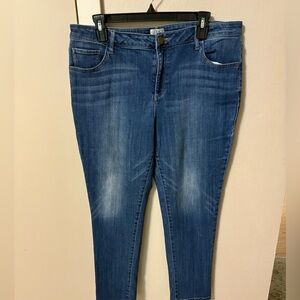 LOGO Lori Goldstein Skinny Ankle Jeans Sz 14 waist 34 x 28